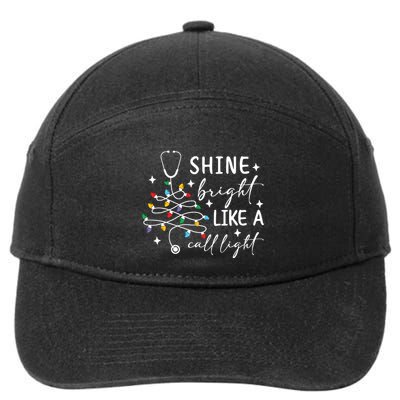  Shine Bright Like A Call Light Christmas Gift For Nurse 7-Panel Snapback Hat