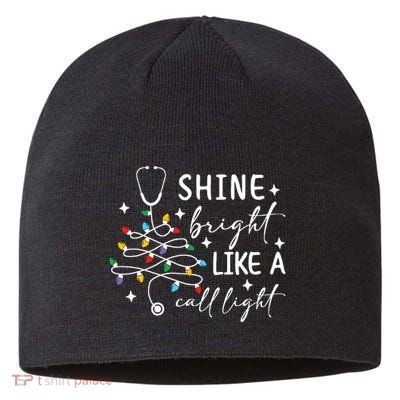  Shine Bright Like A Call Light Christmas Gift For Nurse Sustainable Beanie