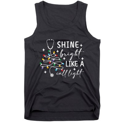  Shine Bright Like A Call Light Christmas Gift For Nurse Tank Top