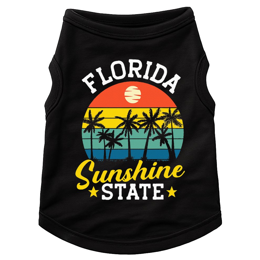 Summer Beach Lover Florida Sunshine State Doggie Tank