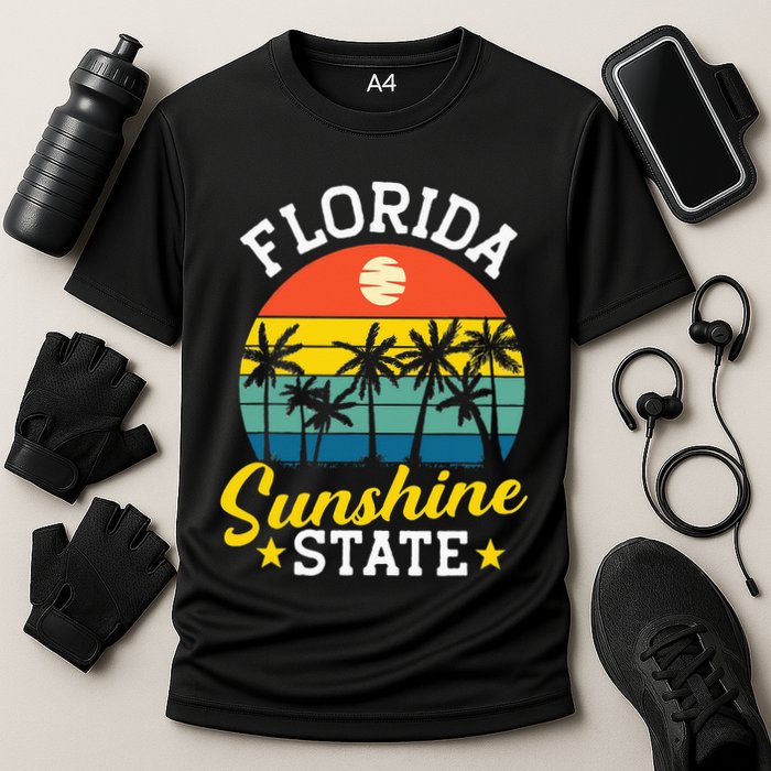 Summer Beach Lover Florida Sunshine State Cooling Performance Crew T-Shirt