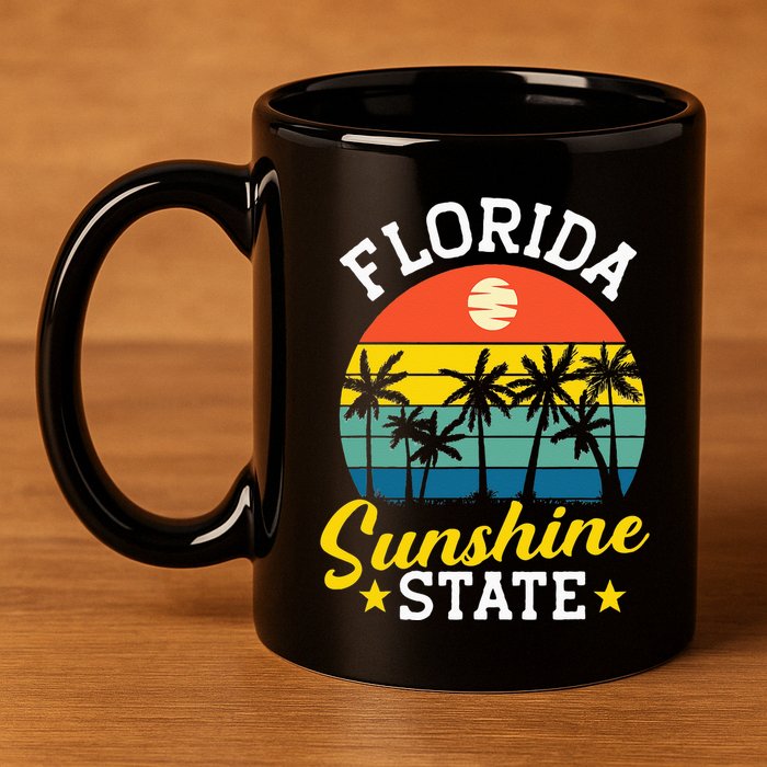Summer Beach Lover Florida Sunshine State 11oz C Handle Ceramic Mug
