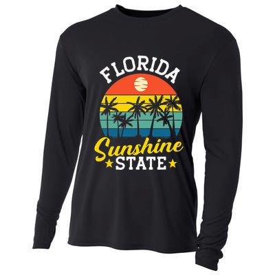 Summer Beach Lover Florida Sunshine State Cooling Performance Long Sleeve Crew