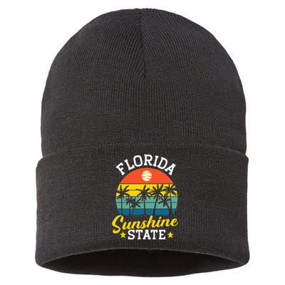 Summer Beach Lover Florida Sunshine State Sustainable Knit Beanie