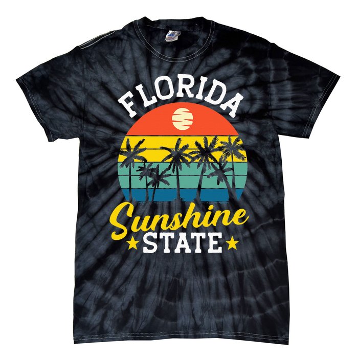 Summer Beach Lover Florida Sunshine State Tie-Dye T-Shirt