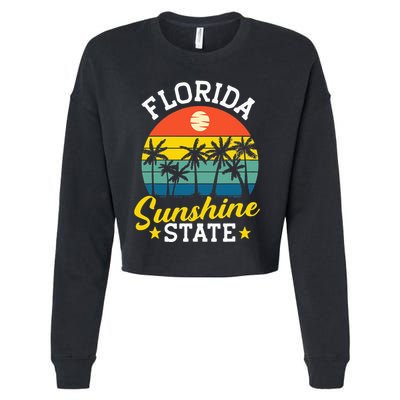 Summer Beach Lover Florida Sunshine State Cropped Pullover Crew