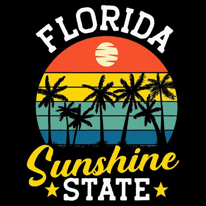 Summer Beach Lover Florida Sunshine State Short Acrylic Beanie