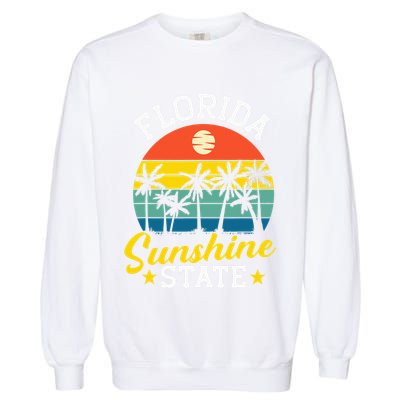 Summer Beach Lover Florida Sunshine State Garment-Dyed Sweatshirt