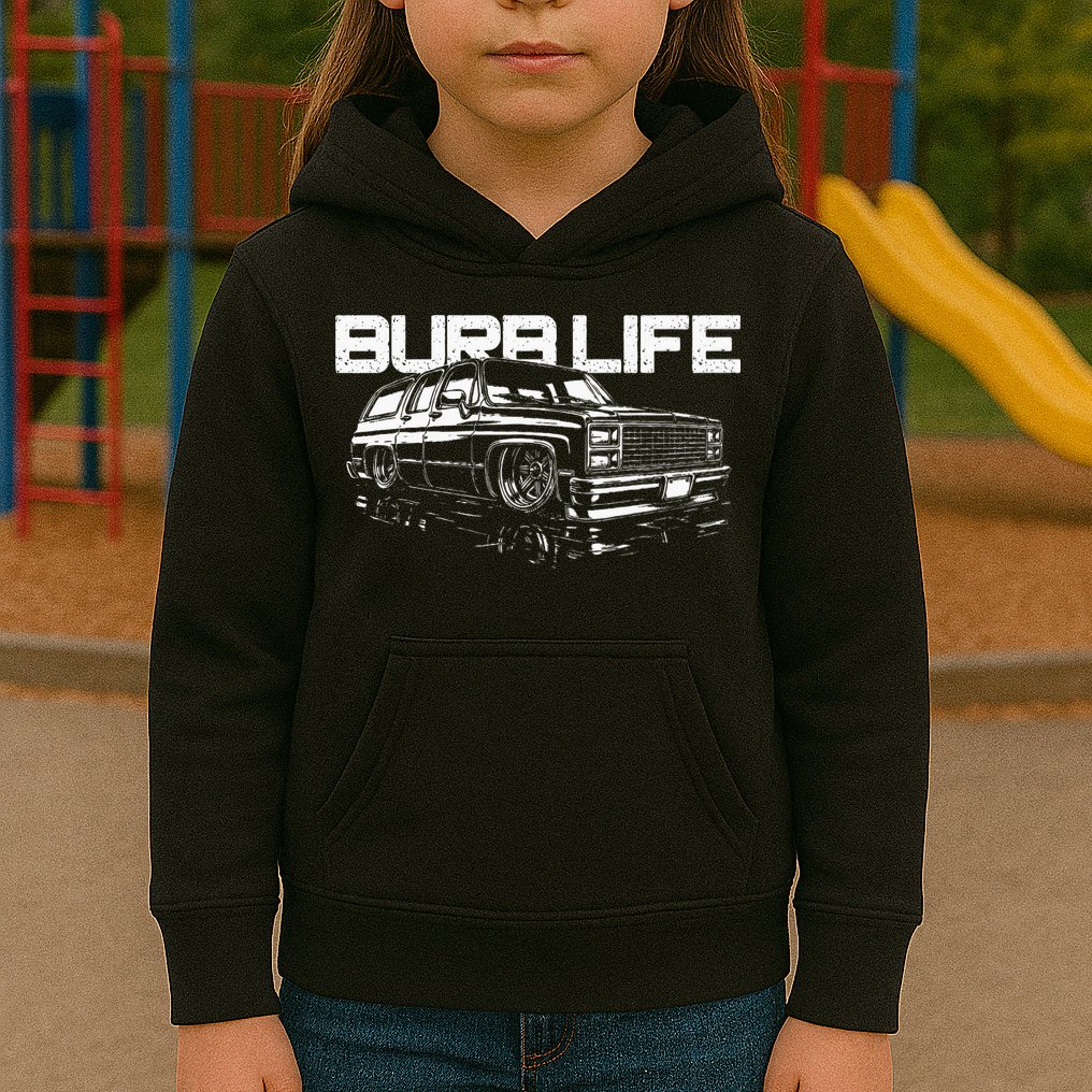 Squarebody Burb Life Truck Squarebody Suburban Kids Hoodie