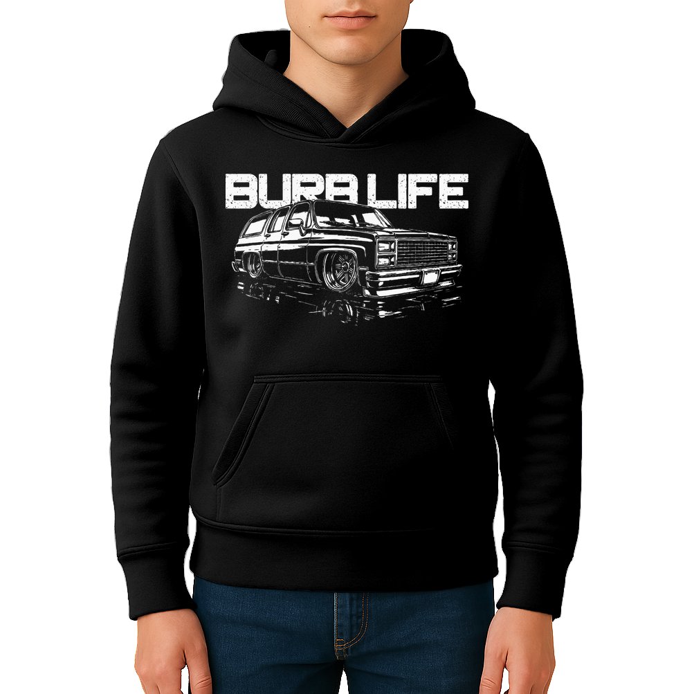 Squarebody Burb Life Truck Squarebody Suburban Kids Hoodie