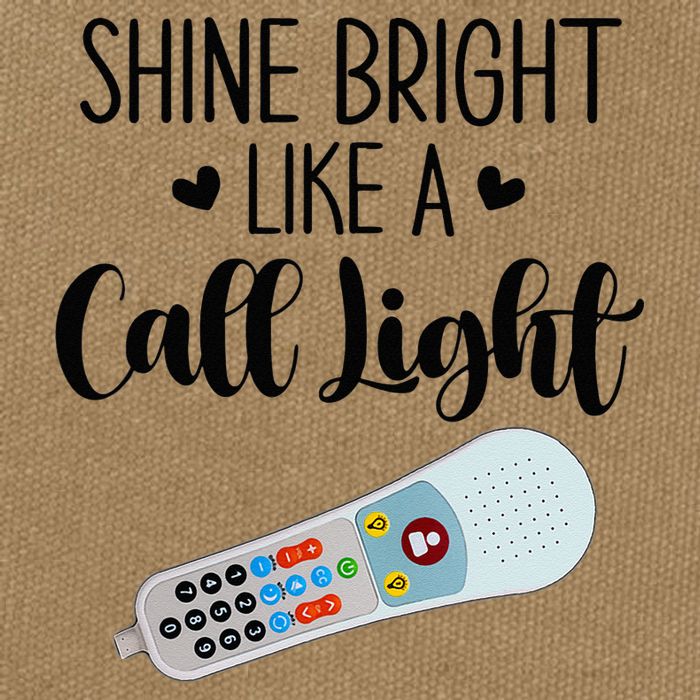 Shines Bright Like Call Light Funny Nurse Aide ER ICU Nurse Cotton Canvas Backpack