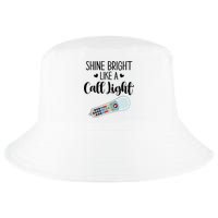 Shines Bright Like Call Light Funny Nurse Aide ER ICU Nurse Cool Comfort Performance Bucket Hat