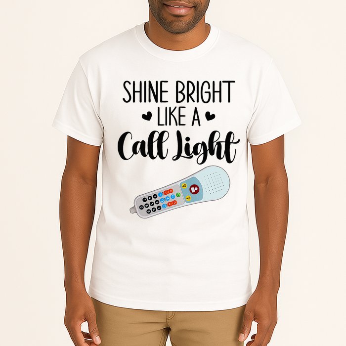Shines Bright Like Call Light Funny Nurse Aide ER ICU Nurse Tall T-Shirt