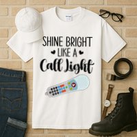 Shines Bright Like Call Light Funny Nurse Aide ER ICU Nurse Tall T-Shirt