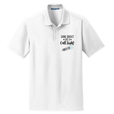 Shines Bright Like Call Light Funny Nurse Aide ER ICU Nurse Dry Zone Grid Polo