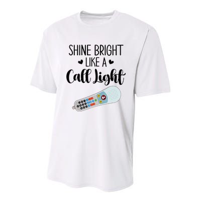 Shines Bright Like Call Light Funny Nurse Aide ER ICU Nurse Youth Performance Sprint T-Shirt