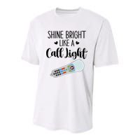 Shines Bright Like Call Light Funny Nurse Aide ER ICU Nurse Youth Performance Sprint T-Shirt