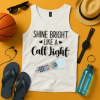 Shines Bright Like Call Light Funny Nurse Aide ER ICU Nurse Tank Top