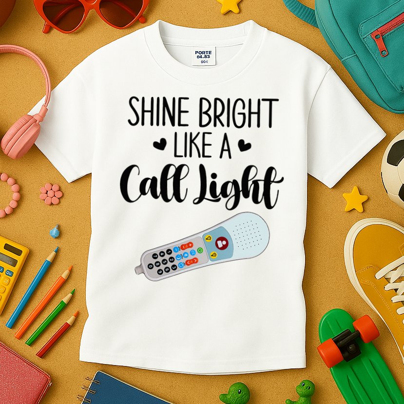 Shines Bright Like Call Light Funny Nurse Aide ER ICU Nurse Kids T-Shirt