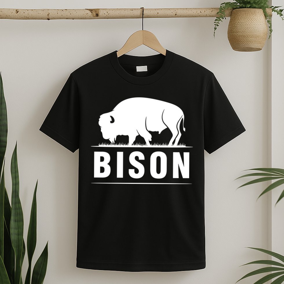Simple Bison Logo T-Shirt