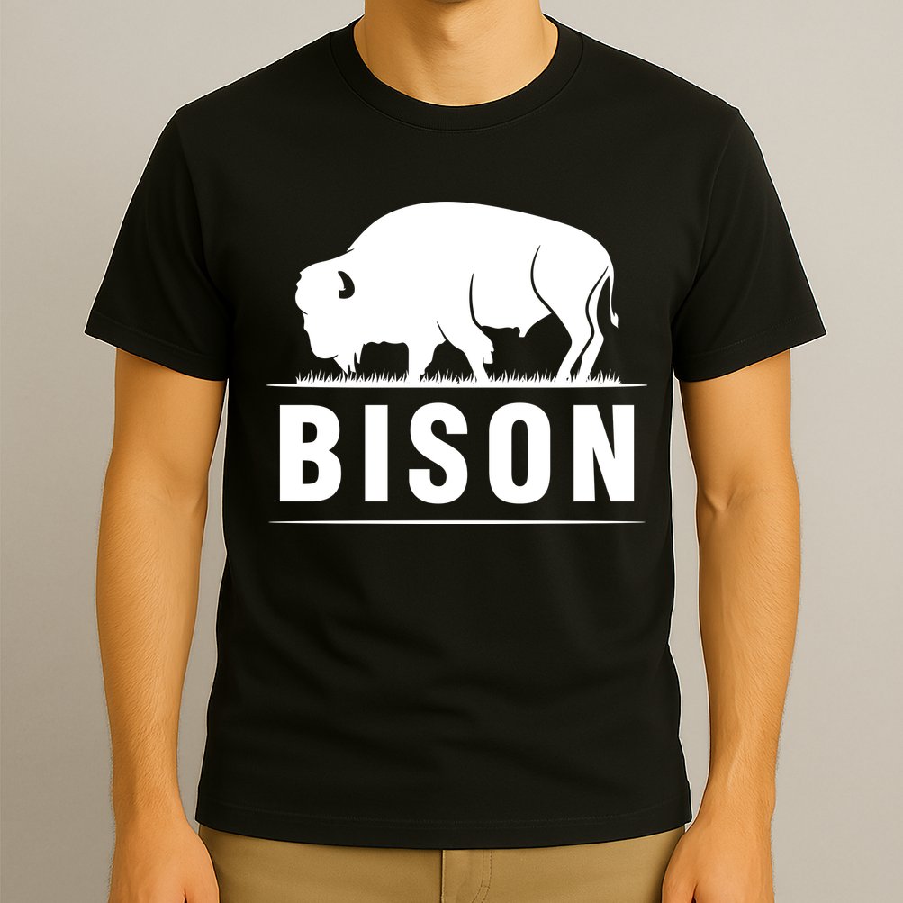 Simple Bison Logo T-Shirt