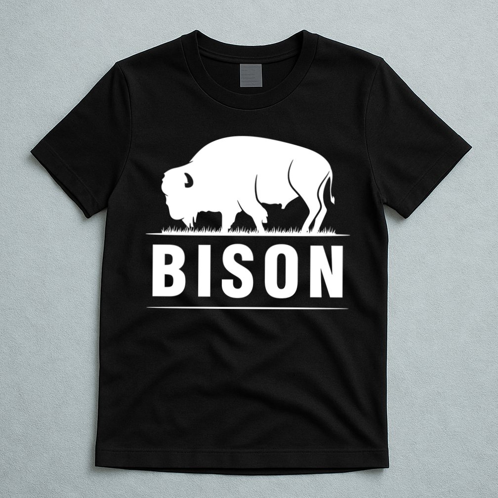 Simple Bison Logo T-Shirt