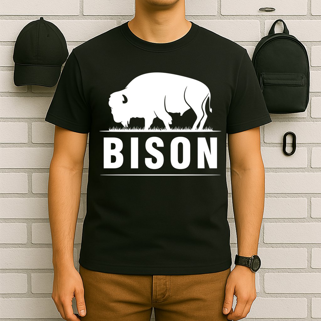 Simple Bison Logo T-Shirt