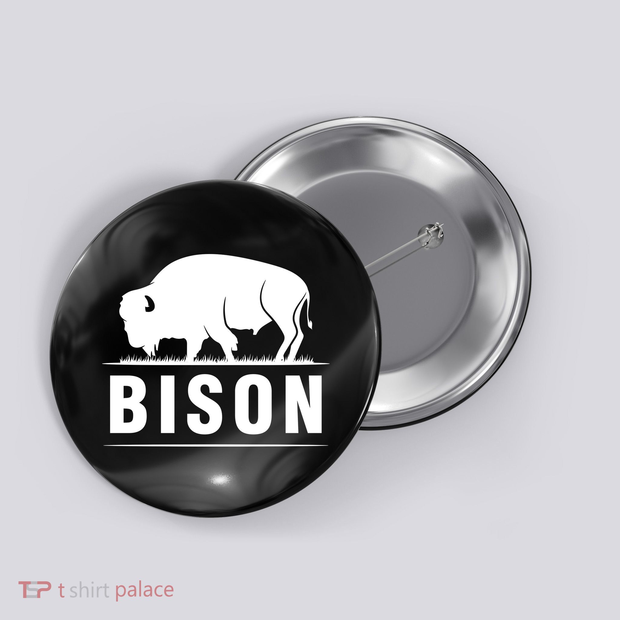 Simple Bison Logo Button