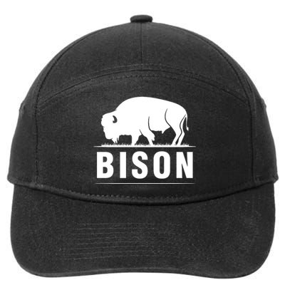 Simple Bison Logo 7-Panel Snapback Hat