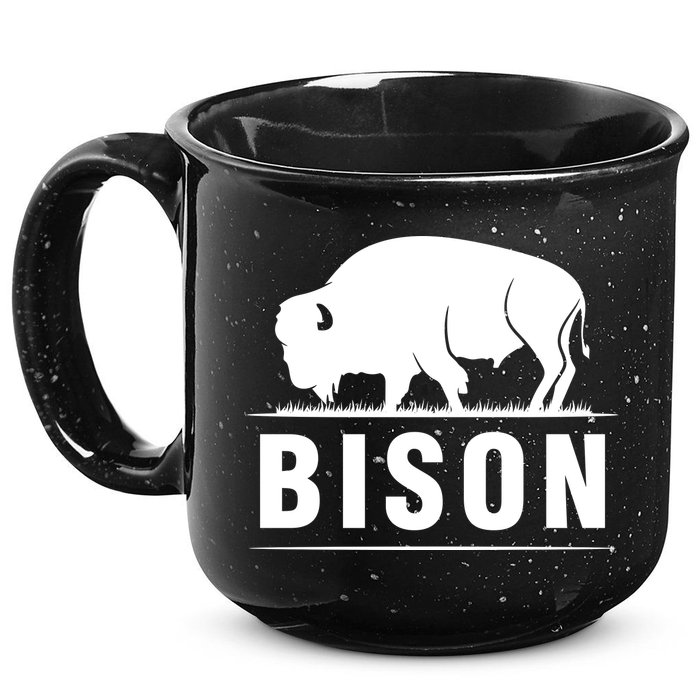 Simple Bison Logo 15oz Campfire Ceramic Mug