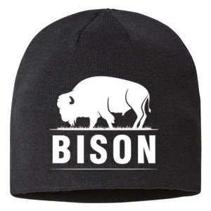 Simple Bison Logo Sustainable Beanie