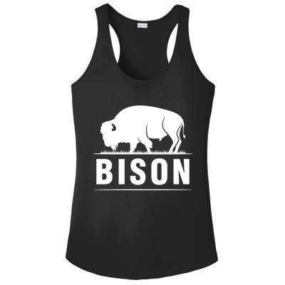 Simple Bison Logo Ladies PosiCharge Competitor Racerback Tank