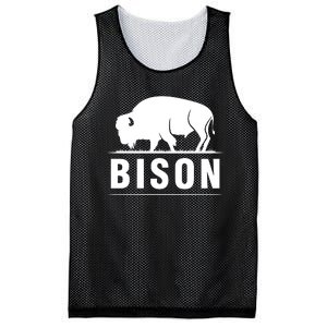 Simple Bison Logo Mesh Reversible Basketball Jersey Tank