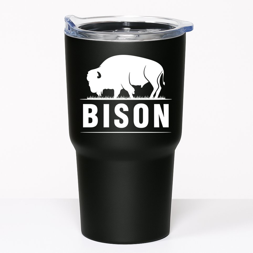 Simple Bison Logo Tumbler