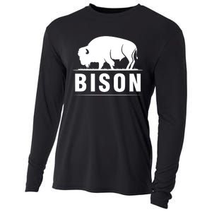 Simple Bison Logo Cooling Performance Long Sleeve Crew