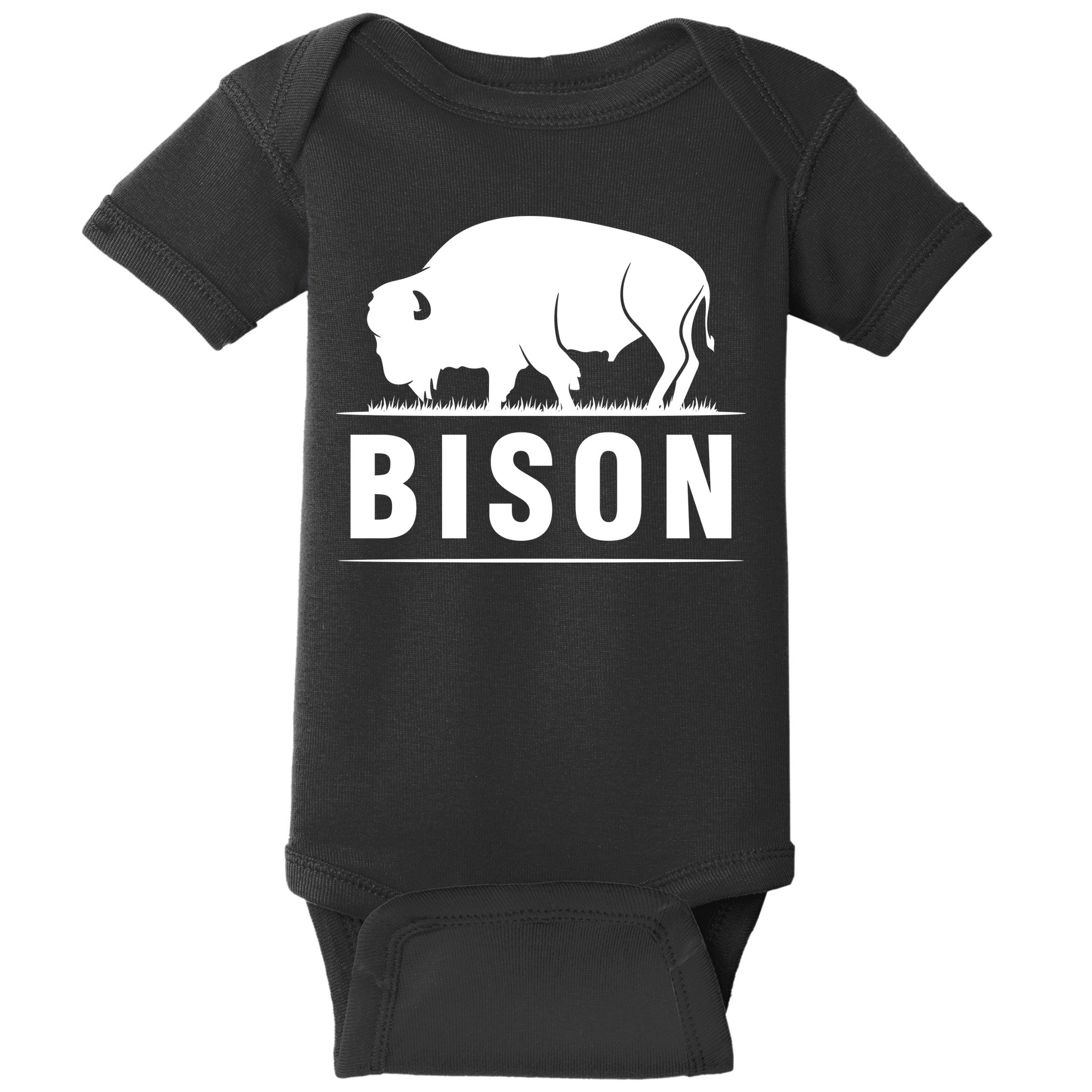 Simple Bison Logo Baby Bodysuit