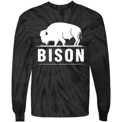 Simple Bison Logo Tie-Dye Long Sleeve Shirt