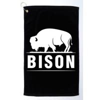 Simple Bison Logo Golf Towel
