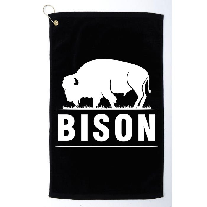 Simple Bison Logo Golf Towel