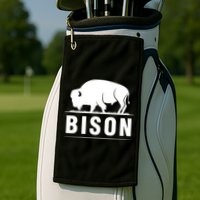 Simple Bison Logo Golf Towel
