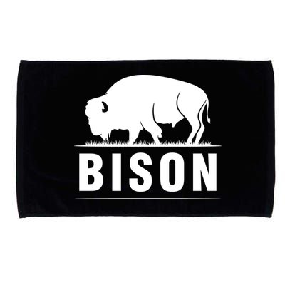Simple Bison Logo Microfiber Hand Towel