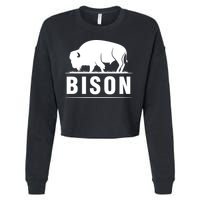 Simple Bison Logo Cropped Pullover Crew