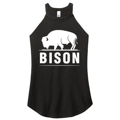 Simple Bison Logo Women's Perfect Tri Rocker Tank