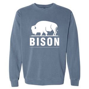 Simple Bison Logo Garment-Dyed Sweatshirt