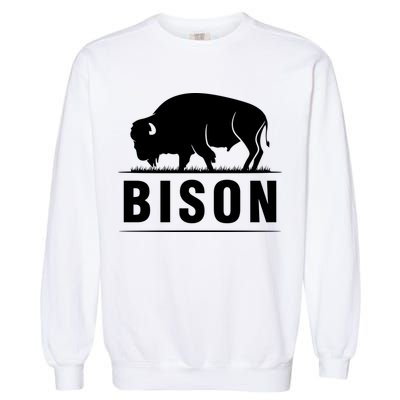Simple Bison Logo Garment-Dyed Sweatshirt