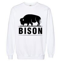 Simple Bison Logo Garment-Dyed Sweatshirt