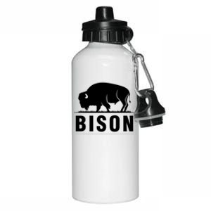 Simple Bison Logo Aluminum Water Bottle