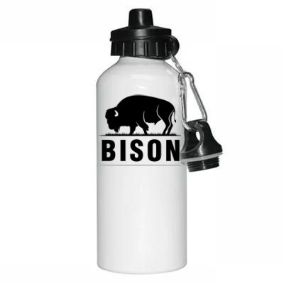 Simple Bison Logo Aluminum Water Bottle 