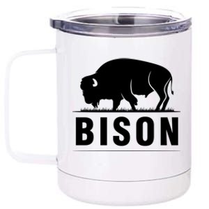 Simple Bison Logo 12 oz Stainless Steel Tumbler Cup