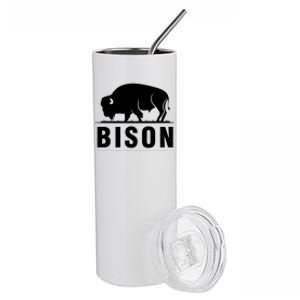 Simple Bison Logo Stainless Steel Tumbler